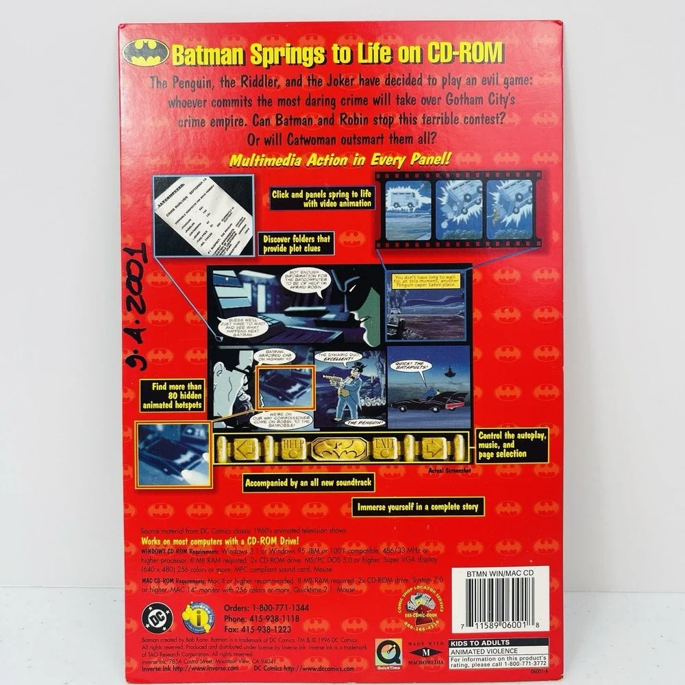 Batman Partners In Peril Comic Book PC Cd Rom